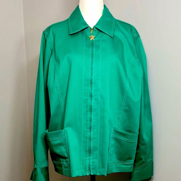 Vintage Koret Ladies Emerald Green Jacket Size 14 - Picture 1 of 6